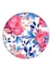 Rose Printed Wooden Fridge Magnet Pink/White/Blue 5.5cm