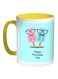 Happy Friendship Day Printed Coffee Mug Blue/White/Yellow 11ounce
