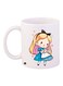 Cartoon Girl Printed Coffee Mug White/Pink/Blue
