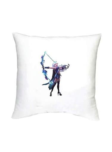 Mobile Legends Printed Decorative Cushion White/Blue/Black 16x16inch