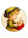 Kid Printed Fridge Magnet Round Multicolour