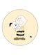 Cartoon Printed Fridge Magnet Beige/Black/White 5.5cm