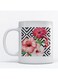 Flowers Printed Mug White/Pink/Black
