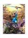 Cartoon Themed Metallic Plate Blue/Green/Yellow 20x15cm