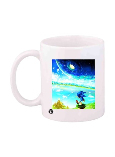 Printed Sonic Mug White/Blue/Green