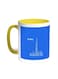 Abstract Drawing - Dubai Towers Printed Coffee Mug Yellow White 11 ounce