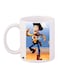 Toy Story Cartoon Printed Coffee Mug White/Blue/Beige 11ounce