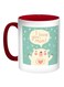 I Love You Mom Printed Coffee Mug Red/White/Green 11ounce