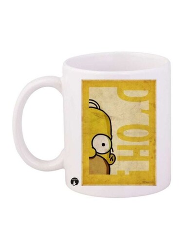 The Simpsons Printed Coffee Mug White/Yellow/Black