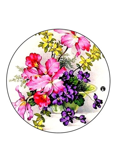 Flowers Printed Fridge Magnet Multicolour
