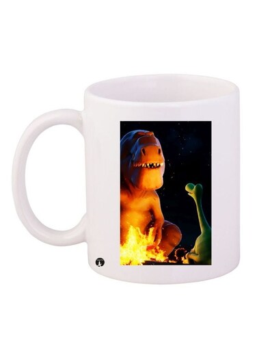 Dog The Good Dinosaur Printed Coffee Mug White/Black/Brown 11ounce