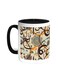 Arabic Letters Printed Coffee Mug Black/White 11ounce