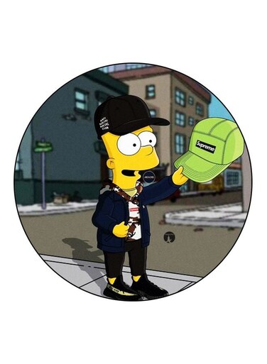 The Simpsons Printed Fridge Magnet Grey/Yellow/Black 5.5cm