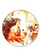 Vintage Art Printed Fridge Magnet Multicolour