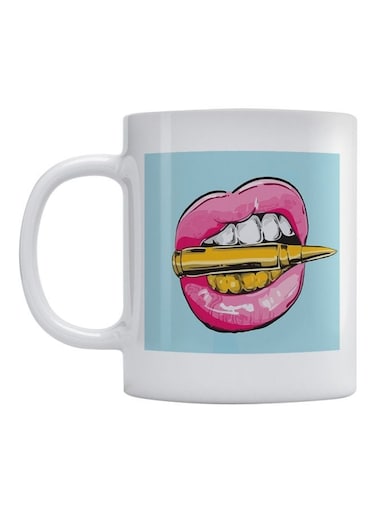 Digital Art Printed Mug White/Blue/Pink