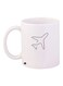 Airplane Printed Coffee Mug White/Black 11ounce