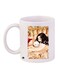 Girl Printed Ceramic Coffee Mug White/Beige/Brown 11ounce
