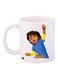 Cartoon Printed Coffee Mug White/Blue/Brown 11ounce