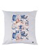 Printed Cushion polyester White/Blue/Pink 30x30cm