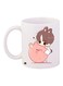 Anime Printed Coffee Mug White/Pink/Brown 11ounce