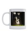 Butterflies Printed Mug White/Black/Green 350ml