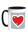 Red Heart Printed Coffee Mug White/Black 11ounce