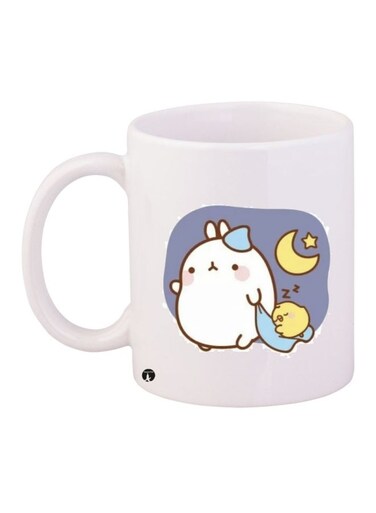 Printed Coffee Mug White/Blue/Yellow