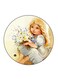 Girl Printed Fridge Magnet Multicolour 5.5 x 5.5cm