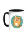 Expression Graphics - Cat Printed Coffee Mug Black/White 11ounce
