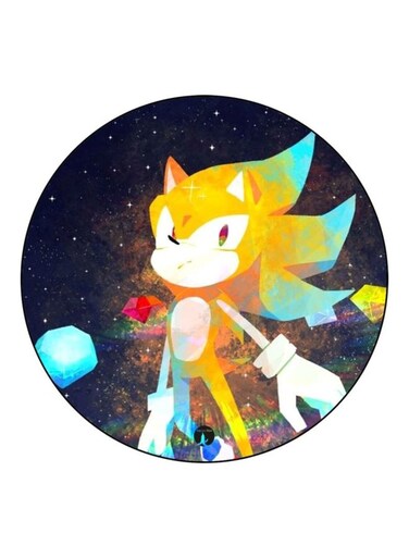 Sonic Printed Fridge Magnet Black/Yellow/White