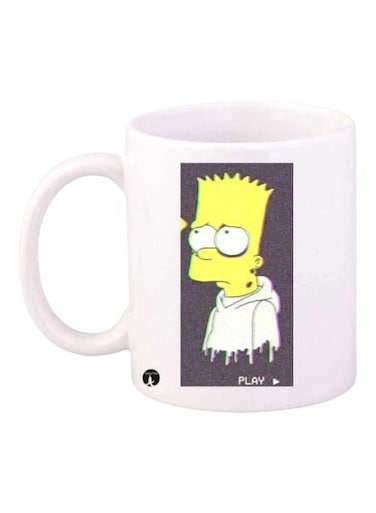 Simpsons Printed Coffee Mug White/Yellow/Black