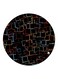 Printed Fridge Magnet Black/Yellow/Orange 5.5cm