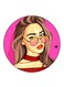 Woman Printed Fridge Magnet Multicolour