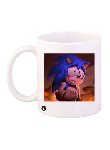 Sonic Character Printed Mug White/Blue