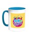 Back To School Printed Coffee Mug Turquoise/White/Yellow