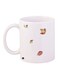 Leaf Printed Coffee Mug White/Red/Green 11ounce