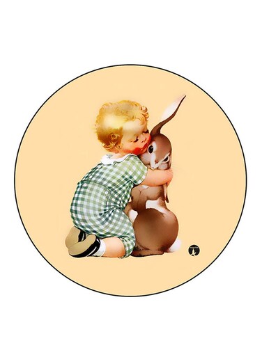 Vintage Art Printed Fridge Magnet Multicolour