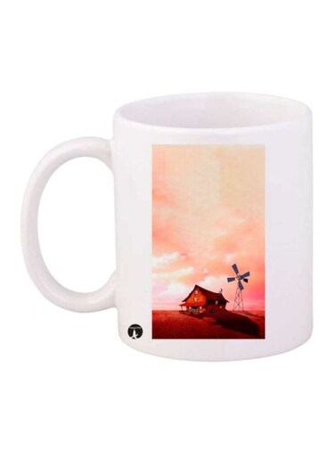 Courage The Cowardly Dog Printed Coffee Mug Red/Orange/Pink