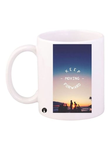 Phrase Printed Mug White/Blue/Orange Standard Size