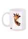 Giraffe Printed Mug White/Brown/Yellow