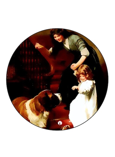 Vintage Art Printed Fridge Magnet Multicolour