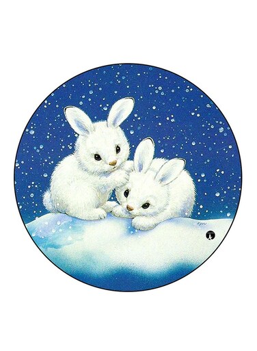 Rabbits Printed Fridge Magnet Multicolour