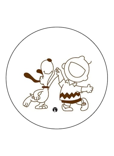 Cartoon Printed Fridge Magnet White/Brown 5.5cm