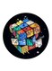 Rubik's Cube Printed Fridge Magnet Multicolour