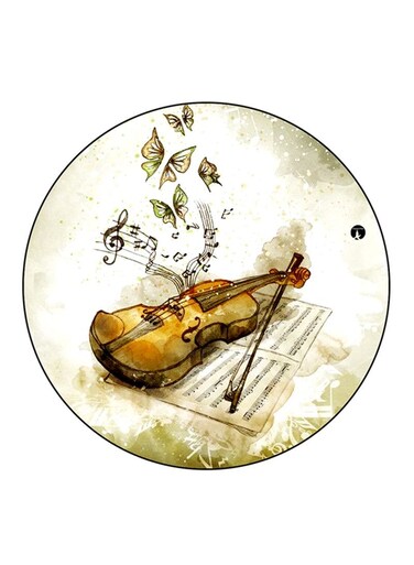 Violin Printed Fridge Magnet Multicolour
