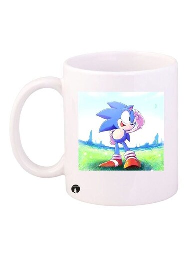 Sonic Printed Mug White/Blue/Green Standard Size