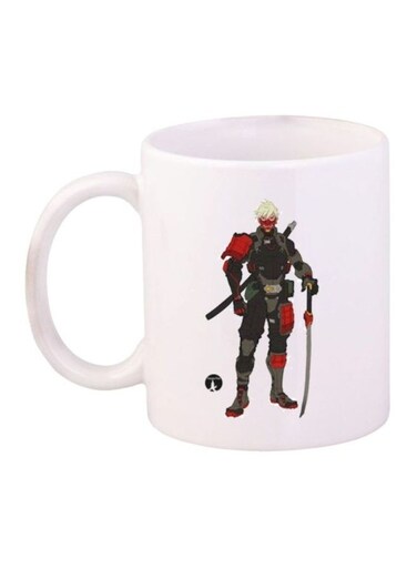 Soldier Printed Coffee Mug White/Black/Red