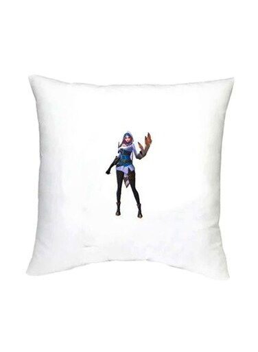 Mobile Legends Printed Decorative Cushion White/Blue/Black 16x16inch