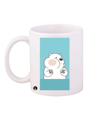 Bare Bear Printed Mug White/Blue Standard Size