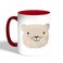 Happy Cat Printed Coffee Mug, Red 11 Ounce